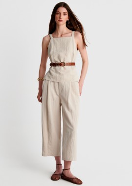 - Παντελόνι wide leg με πιέτες - 5206179084291