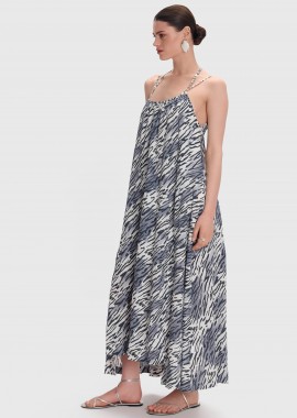 - Φόρεμα μακρύ zebra print - 5206634946034
