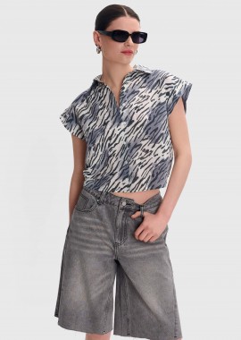 Πουκάμισο κοντομάνικο zebra print - 5206634946072