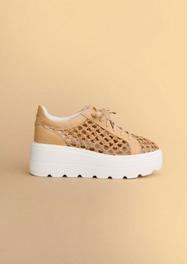 - Sneakers με διχτυωτό σχέδιο και χοντρή σόλα - 5206179081504