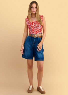 Βερμούδα τζιν με τσέπες - 5206179085342