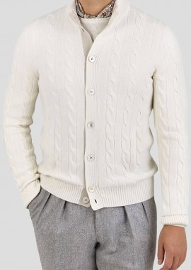 GRAN SASSO - GRAN SASSO Ανδρικό Λευκό Jacket Zip Corean