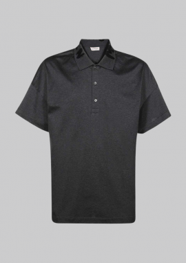 ALEXANDER MCQUEEN Ανδρικό Γκρι Oversized Polo With Logo Detail
