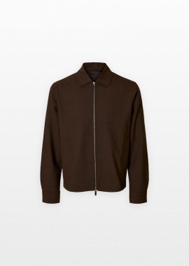 SELECTED HOMME Ανδρικό Καφέ Wool Blend Blouson
