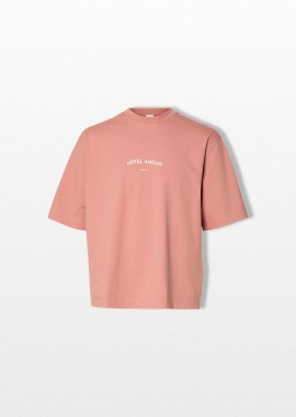 SELECTED HOMME Ανδρικό Ροζ Boxy Fit T-Shirt