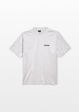 BALENCIAGA Ανδρικό Γκρι Fit Cotton T-Shirt