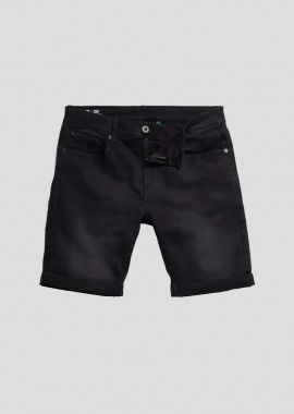 G-STAR - G-STAR Ανδρικό Μαύρο 3301 Slim Denim Shorts