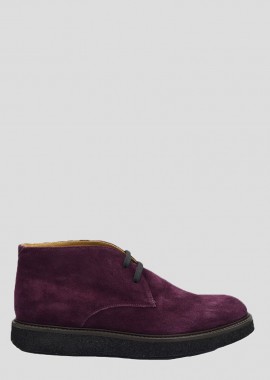 CC-CORNELIANI - CC-CORNELIANI Ανδρικό Μωβ Suede Ankle Purple Boots