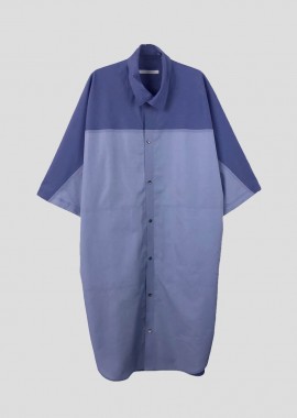 BARBARA ALAN Ανδρικό Μωβ Shortsleeved Maxi Shirt