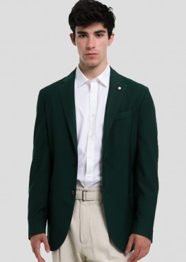 LUBIAM Ανδρικό Πράσινο Garment Dyed Jack Jacket