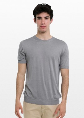 +39MASQ - +39MASQ Ανδρικό Γκρι Crew Neck Como T-Shirt/Grey