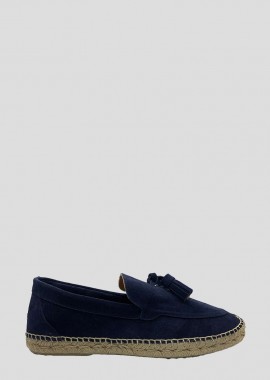 ABARCA Ανδρικό Μπλε Split Leather Tassel Loafers/Blue