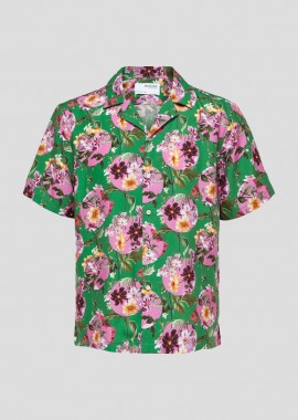 SELECTED HOMME Ανδρικό Πολύχρωμο Floral Short-Sleeved Liberty Print Shirt