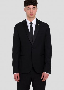 MANUEL RITZ - MANUEL RITZ Ανδρικό Μαύρο Classic Tuxedo In Black