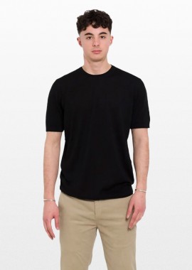 +39MASQ Ανδρικό Μαύρο Knitted T-Shirt