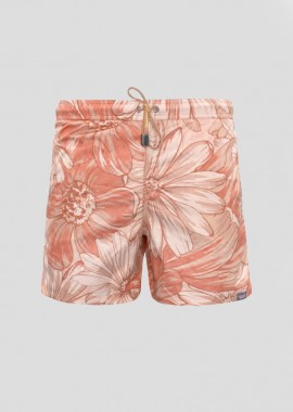 ASPESI - ASPESI Ανδρικό Floral Swimwear In Peach