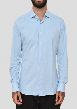 XACUS Ανδρικό Μπλε Classic Shirt In Light Blue