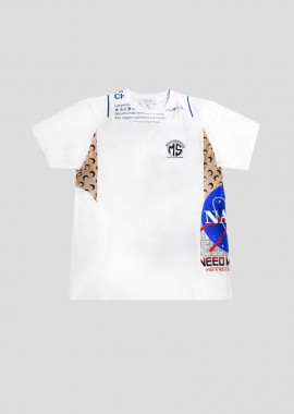 MARINE SERRE Ανδρικό Λευκό Regenerated Graphic T-shirt