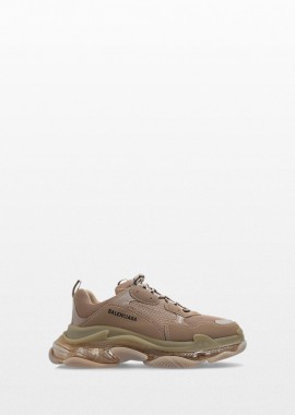 BALENCIAGA Ανδρικό Καφέ Triple S Sneakers Light Brown