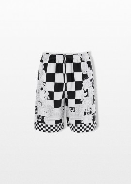 VERSACE - VERSACE Ανδρικό Printed Silk Bermuda Shorts