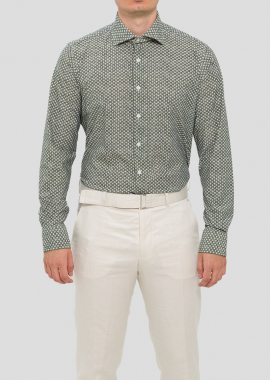 MIRCAM - MIRCAM Ανδρικό Patterned Shirt In Green