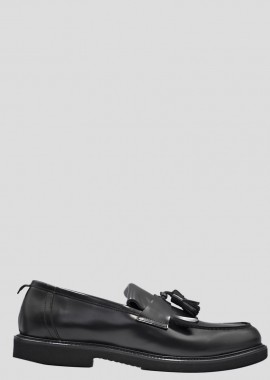 PHILIPPE LANG - PHILIPPE LANG Ανδρικό Μαύρο Leather Loafers In Black