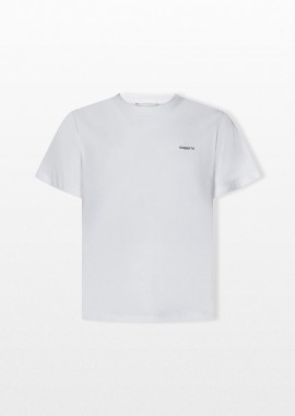 COPERNI - COPERNI Ανδρικό Λευκό Washed Logo-Print T-shirt In White