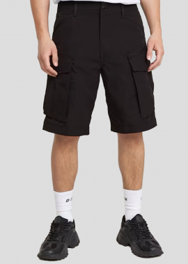 G-STAR - G-STAR Ανδρικό Μαύρο Rovic Zip Relaxed Shorts