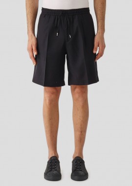 BRIGLIA - BRIGLIA Ανδρικό Μαύρο Men's Wool Bermuda Shorts