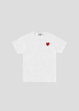 COMME DES GARÇONS PLAY Ανδρικό Λευκό Classic Play T-shirt