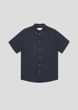 LES DEUX Ανδρικό Μπλε Kris Linen SS Shirt