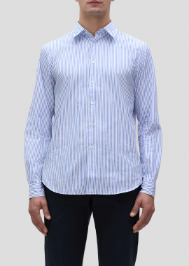 ASPESI Ανδρικό Μπλε Comma Cotton Poplin Shirt