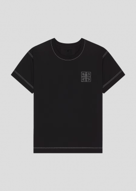 GIVENCHY - GIVENCHY Ανδρικό Μαύρο 4G T-shirt In Cotton