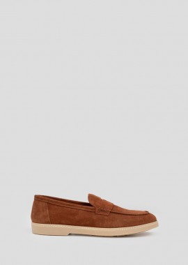 DOUCAL'S - DOUCAL'S Ανδρικό Καφέ Men's Suede Loafers Brown
