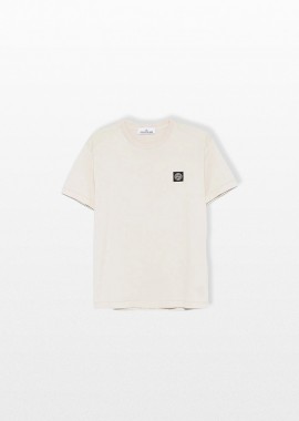 STONE ISLAND - STONE ISLAND Ανδρικό Μπεζ Lightweight-Jersey T-shirt