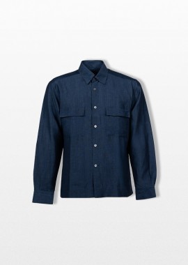 XACUS Ανδρικό Μπλε Chest Pocket Shirt