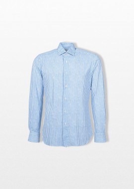 XACUS - XACUS Ανδρικό Μπλε Striped Shirt
