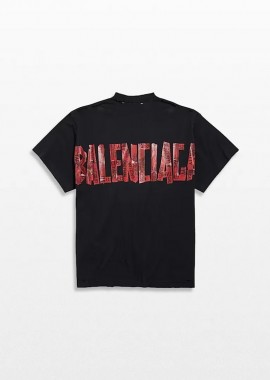 BALENCIAGA - BALENCIAGA Ανδρικό Μαύρο Oversized T-Shirt