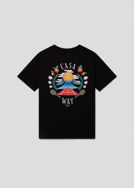 CASABLANCA Ανδρικό Μαύρο Casa Way Mountain T-Shirt