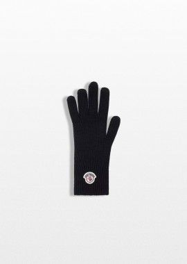 MONCLER - MONCLER Ανδρικό Μαύρο Wool Gloves