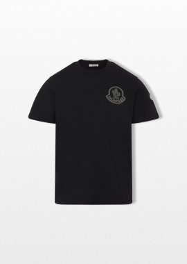 MONCLER - MONCLER Ανδρικό Μαύρο Logo Patch T-Shirt