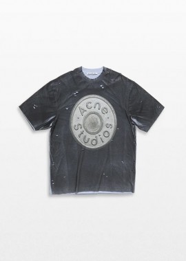 ACNE STUDIOS - ACNE STUDIOS Ανδρικό Μαύρο Logo T-Shirt