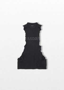 BALENCIAGA - BALENCIAGA Ανδρικό Μαύρο Standard Ripped Tank Top