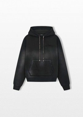 AMIRI Ανδρικό Μαύρο Bleach Bandana Hoodie