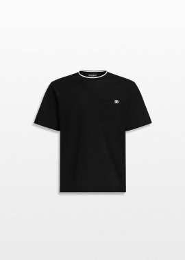 DOLCE&GABBANA Ανδρικό Μαύρο Cotton Piqué T-Shirt