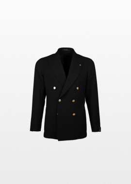TAGLIATORE - TAGLIATORE Ανδρικό Μαύρο Double-Breasted Jacket