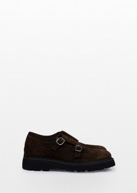 CALCE - CALCE Ανδρικό Καφέ Double Buckle Loafers