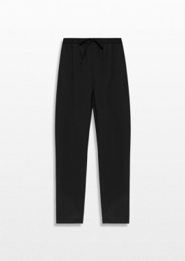MM6 MAISON MARGIELA - MM6 MAISON MARGIELA Ανδρικό Μαύρο Trousers with Woolen Finish