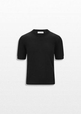 GRAN SASSO Ανδρικό Μαύρο Knitted T-Shirt