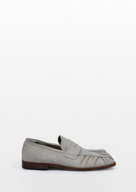 PHILIPPE LANG - PHILIPPE LANG Ανδρικό Γκρι Leather Loafers